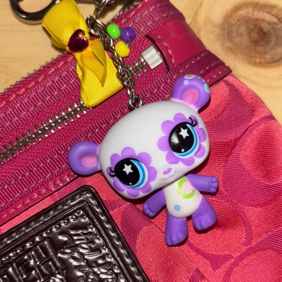 Littlest Pet Shop G2 Purple & White panda Bear Keychain – Custom Bag Charm - Picture 2 of 4